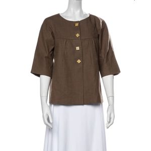 Rebecca Taylor Brown Blazer Jacket 4